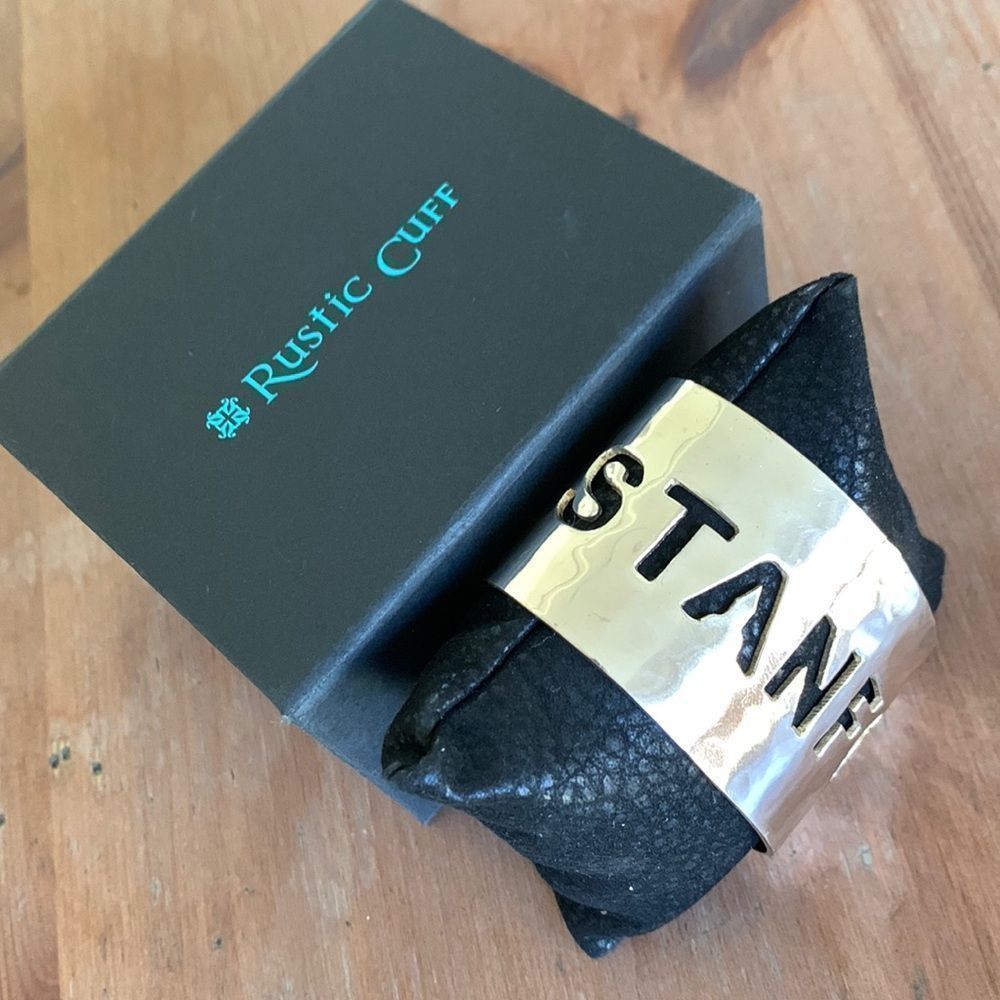 Rustic Cuff silver bracelet with Stanford name (NWOT)